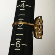 Load image into Gallery viewer, Sapphire Diamond Ring in 14K Yellow Gold Setting. September Birthstone. 5th Anniversary. - Scotch Street Vintage