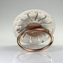 Load image into Gallery viewer, Upcycled Enamel Flower Ring. Vintage White Flower Ring. Recycled Daisy Ring - Scotch Street Vintage