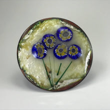 Load image into Gallery viewer, Upcycled Flower Statement Ring. Vintage Blue Painted Flowers. Recycled Ring. - Scotch Street Vintage