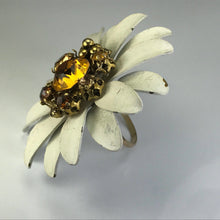 Load image into Gallery viewer, Upcycled Flower Statement Ring. Vintage Daisy Flower Ring. Recycled Ring. - Scotch Street Vintage