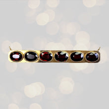 Load image into Gallery viewer, Upcycled Garnet Bar Pendant. January Birthstone. Estate Jewelry. Recycled Repurposed Jewelry. - Scotch Street Vintage