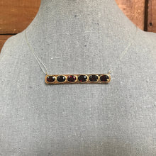 Load image into Gallery viewer, Upcycled Garnet Bar Pendant. January Birthstone. Estate Jewelry. Recycled Repurposed Jewelry. - Scotch Street Vintage