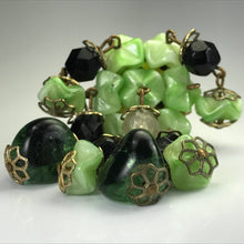 Load image into Gallery viewer, Upcycled Green Beaded Statement Ring. Recycled Estate Jewelry. - Scotch Street Vintage