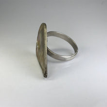 Load image into Gallery viewer, Upcycled Mother of Pearl Ring. Vintage Statement Ring. Recycled Native American Jewelry. - Scotch Street Vintage