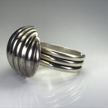 Load image into Gallery viewer, Upcycled Sterling Silver Ring. Sterling Silver Dome Ring. Recycled Estate Jewelry - Scotch Street Vintage