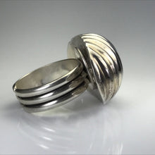Load image into Gallery viewer, Upcycled Sterling Silver Ring. Sterling Silver Dome Ring. Recycled Estate Jewelry - Scotch Street Vintage