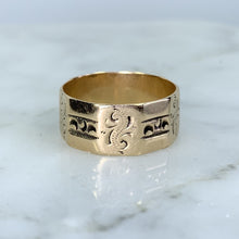 Load image into Gallery viewer, Victorian Etched Gold Wedding Band or Stacking Ring in 10k Rose Gold. Estate Jewelry. 1900s. Size 6. - Scotch Street Vintage