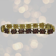 Load image into Gallery viewer, Vintage 1940s Garnet Bracelet in a Yellow Gold Setting with 17+ Carat Total Weight. - Scotch Street Vintage
