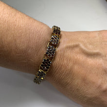 Load image into Gallery viewer, Vintage 1940s Garnet Bracelet in a Yellow Gold Setting with 17+ Carat Total Weight. - Scotch Street Vintage