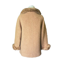 Load image into Gallery viewer, Vintage 1950s Brown Wool Coat with Fur Lined Collar and Cuffs by Lady Stanley. Warm Winter Jacket. - Scotch Street Vintage