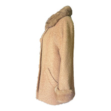 Load image into Gallery viewer, Vintage 1950s Brown Wool Coat with Fur Lined Collar and Cuffs by Lady Stanley. Warm Winter Jacket. - Scotch Street Vintage