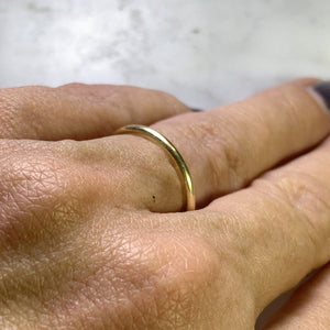 Vintage 1950s Gold Wedding Band by Keepsake in 14K Solid Yellow Gold. Perfect Stacking Ring. - Scotch Street Vintage