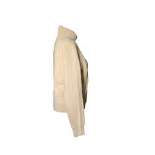 Load image into Gallery viewer, Vintage 1960s Chunky Cream Cable Knit Wool Sweater. Sustainable Fashion Traditional Winter Style. - Scotch Street Vintage