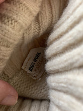 Load image into Gallery viewer, Vintage 1960s Chunky Cream Cable Knit Wool Sweater. Sustainable Fashion Traditional Winter Style. - Scotch Street Vintage