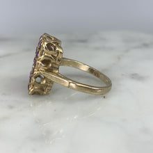 Load image into Gallery viewer, Vintage Amethyst Cluster and Yellow Gold Ring. February Birthstone. 6th Anniversary Gift. - Scotch Street Vintage
