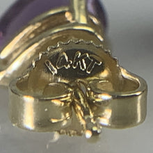 Load image into Gallery viewer, Vintage Amethyst Earrings set in 14K Gold. February Birthstone. 6th Anniversary. Wedding Jewelry. - Scotch Street Vintage