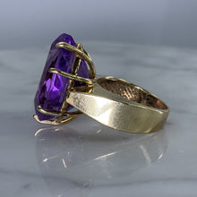Load image into Gallery viewer, Vintage Amethyst Ring in a 10K Yellow Gold Solitaire Setting. February Birthstone. 6th Anniversary. - Scotch Street Vintage