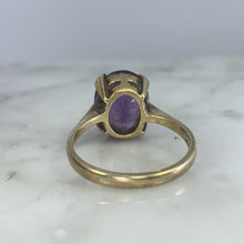 Load image into Gallery viewer, Vintage Amethyst Ring in Yellow Gold. Unique Engagement Ring. February Birthstone. 6th Anniversary. - Scotch Street Vintage