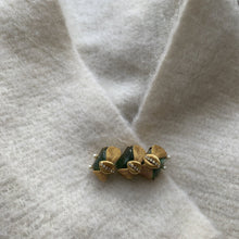 Load image into Gallery viewer, Vintage Avant Garde Gold Tone Brooch br Arnold Scaasi. Green Glass Stones Repurpose into a Necklace. - Scotch Street Vintage