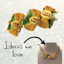 Load image into Gallery viewer, Vintage Avant Garde Gold Tone Brooch br Arnold Scaasi. Green Glass Stones Repurpose into a Necklace. - Scotch Street Vintage