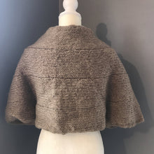 Load image into Gallery viewer, Vintage Beige Mohair Shrug with a Lucite Button Closure. Wedding Boleros. Bridal Jacket. - Scotch Street Vintage