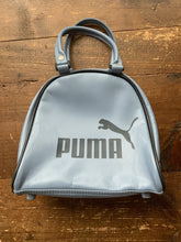 Load image into Gallery viewer, Vintage Blue Handbag from Puma. Mini Bowling or Gym Bag Style. Preppy Purse perfect for Fall. - Scotch Street Vintage