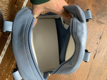 Load image into Gallery viewer, Vintage Blue Handbag from Puma. Mini Bowling or Gym Bag Style. Preppy Purse perfect for Fall. - Scotch Street Vintage