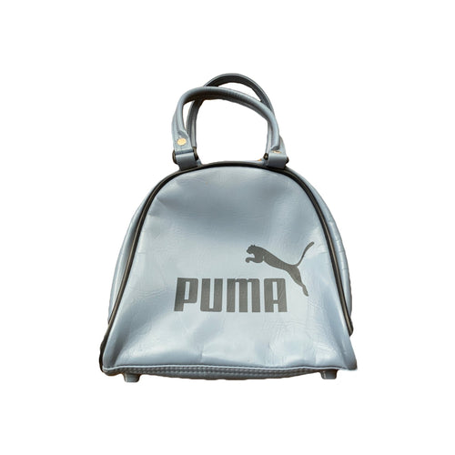 Vintage Blue Handbag from Puma. Mini Bowling or Gym Bag Style. Preppy Purse perfect for Fall. - Scotch Street Vintage