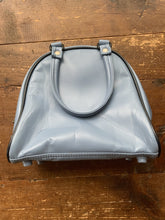 Load image into Gallery viewer, Vintage Blue Handbag from Puma. Mini Bowling or Gym Bag Style. Preppy Purse perfect for Fall. - Scotch Street Vintage