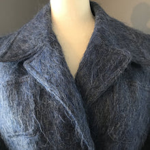 Load image into Gallery viewer, Vintage Blue Mohair Pea Coat by The Scotch House. Warm Winter Coat. Vintage Fashion - Scotch Street Vintage