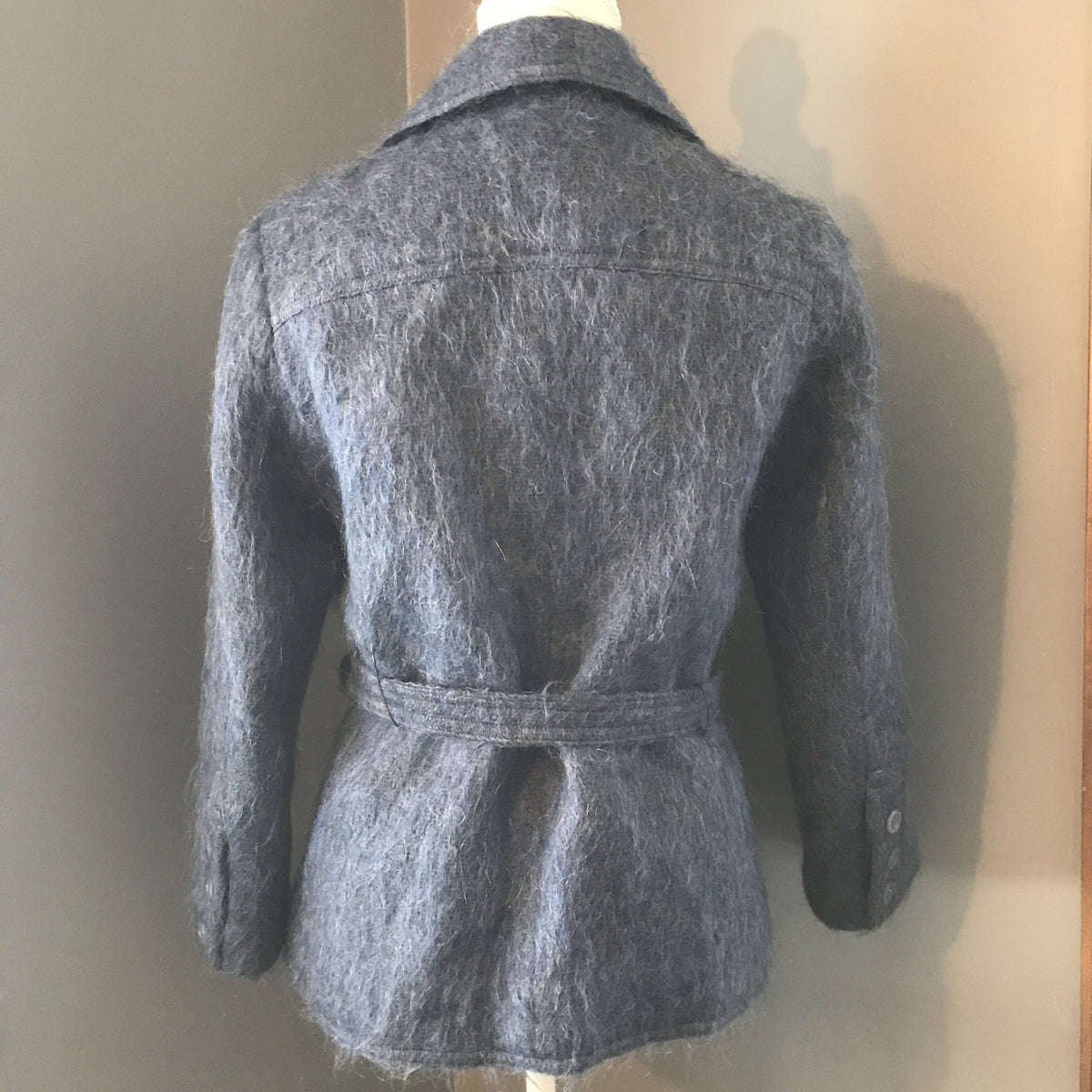 Vintage Blue Mohair Pea Coat by The Scotch House. Warm Winter