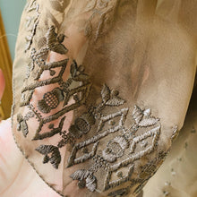 Load image into Gallery viewer, Vintage Bohemian Brown Maxi Dress and Sheer Top by Three Flaggs with Delicate Embroidery. - Scotch Street Vintage