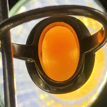 Load image into Gallery viewer, Vintage Carnelian Shell Cameo Ring in 10K Gold Setting. Hand Carved Shell Silhouette. Estate Jewelry - Scotch Street Vintage