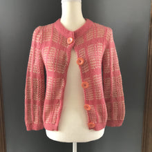 Load image into Gallery viewer, Vintage Coral and Pink Cardigan by Jane Irwill. Perfect Spring Cardigan. Size Small. - Scotch Street Vintage