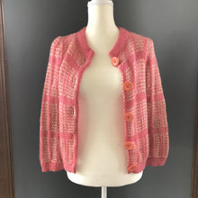Load image into Gallery viewer, Vintage Coral and Pink Cardigan by Jane Irwill. Perfect Spring Cardigan. Size Small. - Scotch Street Vintage
