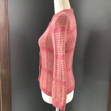 Load image into Gallery viewer, Vintage Coral and Pink Cardigan by Jane Irwill. Perfect Spring Cardigan. Size Small. - Scotch Street Vintage