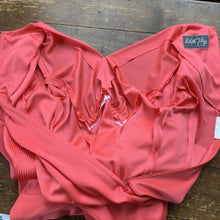 Load image into Gallery viewer, Vintage Coral Maxi Dress by Edith Flagg with Elegant Full Mini Pleat Arms. - Scotch Street Vintage