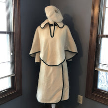 Load image into Gallery viewer, Vintage Cream Mohair Outfit with Skirt, Cape and Beret from Macpherson's of Scotland. - Scotch Street Vintage