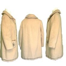 Load image into Gallery viewer, Vintage Cream Wool Swing Coat from West Germany. Waterproof Winter Overcoat. - Scotch Street Vintage