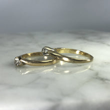 Load image into Gallery viewer, Vintage Diamond Bridal Set with Engagement Ring and Wedding Band. - Scotch Street Vintage