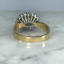 Load image into Gallery viewer, Vintage Diamond Cluster Cocktail Ring in 14K Gold. Unique Engagement Ring. April Birthstone. - Scotch Street Vintage