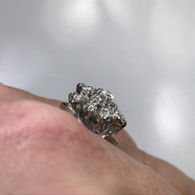 Load image into Gallery viewer, Vintage Diamond Cluster Ring. 14K White Gold. April Birthstone. 10 Year Anniversary. Appraised. - Scotch Street Vintage