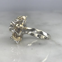 Load image into Gallery viewer, Vintage Diamond Cluster Ring in 14K Gold Starburst Setting. April Birthstone. APPRAISED - Scotch Street Vintage