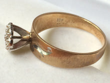 Load image into Gallery viewer, Vintage Diamond Engagement Ring. 10K Yellow Gold. April Birthstone. 10 Year Anniversary Stone. - Scotch Street Vintage