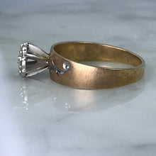 Load image into Gallery viewer, Vintage Diamond Engagement Ring. 10K Yellow Gold. April Birthstone. 10 Year Anniversary Stone. - Scotch Street Vintage