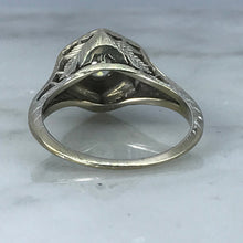 Load image into Gallery viewer, Vintage Diamond Engagement Ring. 14K Gold Filigree Setting. April Birthstone. 10 Year Anniversary. - Scotch Street Vintage