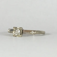 Load image into Gallery viewer, Vintage Diamond Engagement Ring. 14K White Gold. April Birthstone. 10 Year Anniversary Gift. - Scotch Street Vintage