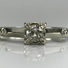 Load image into Gallery viewer, Vintage Diamond Engagement Ring. 14K White Gold. April Birthstone. 10 Year Anniversary Gift. - Scotch Street Vintage