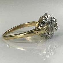Load image into Gallery viewer, Vintage Diamond Engagement Ring. Art Deco Ring by Jabel. 14K Gold. April Birthstone. - Scotch Street Vintage