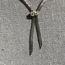Load image into Gallery viewer, Vintage Diamond Necklace. 14K White Gold Herringbone Chain. April Birthstone. 10th Anniversary Gift. - Scotch Street Vintage